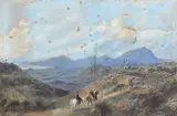 John Black Henderson, Oberon Bay and Mount Wilson watercolour on paper signed centre right: J.B. Henderson, watercolor