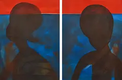 Charles Blackman, Boy and Girl, 1960, a pair of works oil on canvas