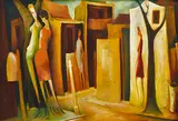 Bill Coleman, VT Street Scene oil on board signed lower right: Bill Coleman 58.5 x 84cm