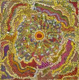 Dorothy Napangardi, Bush Plum Dreaming (Mukati) acrylic on linen, acrylic
