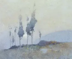 John William Tristram, Early Morning 1918 watercolour, watercolor