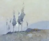 John William Tristram, Early Morning 1918 watercolour, watercolor