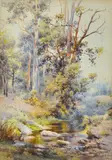 Emma Minnie Boyd, Down the Creek 1912 watercolour signed and dated lower right: E. M. Boyd/1912 37 x 26cm, watercolor
