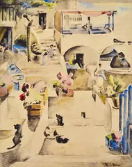 Mary C. Mercer, Morocco watercolour, watercolor