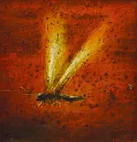 Insect Study oil on board signed lower right: PRO HARt 14 x 13cm by Pro Hart, oil, sold Dec 2014