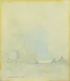 John William Tristram, Mermaid on Rocks 1919 watercolour signed and dated lower left: J. W. Tristram - 1919 34 x 28cm, watercolor