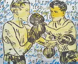David Bromley, Boy Boxers acrylic on canvas signed lower left: BROMLEY 152 x 182cm, acrylic
