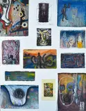 Jon Cattapan, Twelve Studies 1988-89 mixed media on paper signed and dated lower right: Cattapan 88/89 118 x 92cm (overall), mixed media