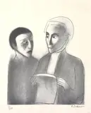 Robert Dickerson, A Barrister and his Client offset lithograph, lithograph