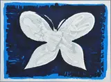 Night Sky Butterfly screenprint 28/75 50.5 x 69cm (irregular) by Charles Blackman, screenprint, sold Nov 2014