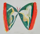 Hour Glass Butterfly screenprint 34/75 50 x 60cm by Charles Blackman, screenprint, sold Nov 2014