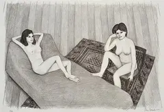 John Brack, Double Nude II lithograph 7/50 47 x 68cm, lithograph