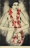 Barbie Kjar, Necklace 1998 drypoint, two plate etching 88 x 59cm, etching