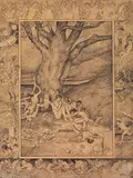 Illustration 1897 ink on paper signed and dated lower left: Norman Lindsay 97 42 x 31.5cm by Norman Lindsay, drawing, sold Sep 2014