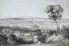 Henry Burn, View of the City of Gloucester pen and ink wash on paper, drawing