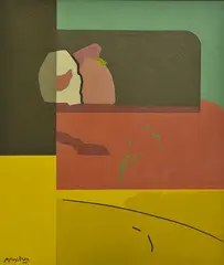 Jeffrey Bren, Two Friends 1991 oil on canvas signed and dated lower left: Jeffrey Bren, 1991, oil