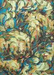 Stanley de Teliga, The Cool Off 1967 acrylic on board, acrylic