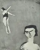 George Baldessin, Performers etching and aquatint ed. 4/10 signed lower right: G. Baldessin
