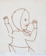 Charles Blackman, Axiom, etching ed. 8/50
