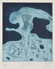 John Olsen, Jessica's Poem, 1978, etching ed. 32/60