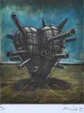 Geoffrey Ricardo, Heart, 1993, aquatint and etching ed. A/P