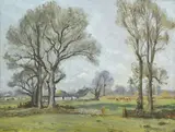 Will Ashton, Grazing Cattle, 1915, oil on canvas