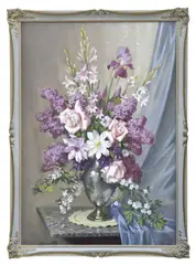 Mixed Bunch by Ernest Buckmaster, oil on canvas, sold Mar 2014