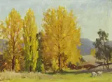 Charles Wheeler, Landscape with Poplars