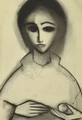Mavis by Robert Dickerson, charcoal, sold Mar 2014