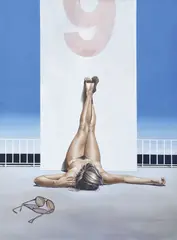 The Sunbather by Jill Del MacE, oil on canvas, sold Mar 2014