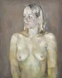 Fu Hong, Poses Nude, oil on canvas