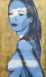 David Bromley, Nude in Blue, acrylic on canvas