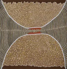 Peggy Griffiths, Goodim, natural earth pigments on canvas