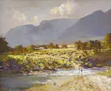 Rubery Bennett, Kangaroo River Crossing, Kangaroo Valley, oil on canvas