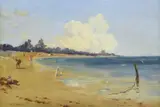 A.E. Davies, Towards Mount Martha, oil on canvas