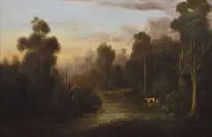 William Short Senior, River Scene with Cattle, 1892, oil on canvas