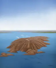 James Willebrant, The Rock - Aerial View, 1978, oil on canvas