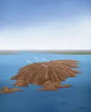 James Willebrant, The Rock - Aerial View, 1978, oil on canvas
