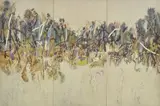 Fraser Fair, Acacia Forest near Longford, Gippsland, 1976, oil on canvas (triptych)