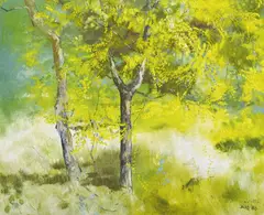 Wattle by Clifton Pugh, 1986, oil on canvas, sold Mar 2014
