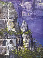Geoff La Gerche, Three Sisters (Blue Mountains), 1989, oil on canvas