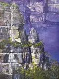 Geoff La Gerche, Three Sisters (Blue Mountains), 1989, oil on canvas