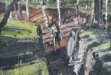 Euan MacLeod, Channel 1, 1992, oil on board