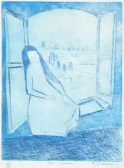 The Window by Robert Dickerson, etching 4/20, sold Mar 2014