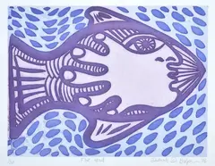 Deborah Halpern, Flat Head, 2006, etching 1/30