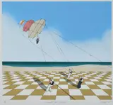 James Willebrant, Unexpected Aerial Achievement, 1981, screenprint 46/50