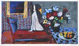 Girl Listening to Music by Charles Blackman, screenprint 35/80, sold Mar 2014