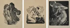 Norman Lindsay, Three Works:, woodcut (3)