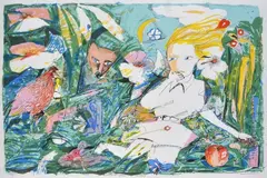 Charles Blackman, Fairytale Garden of Childhood, screenprint 62/90