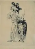 Norman Lindsay, Captain Gondimar Funkle and Radophus Giblet, 1927, drypoint 22/30